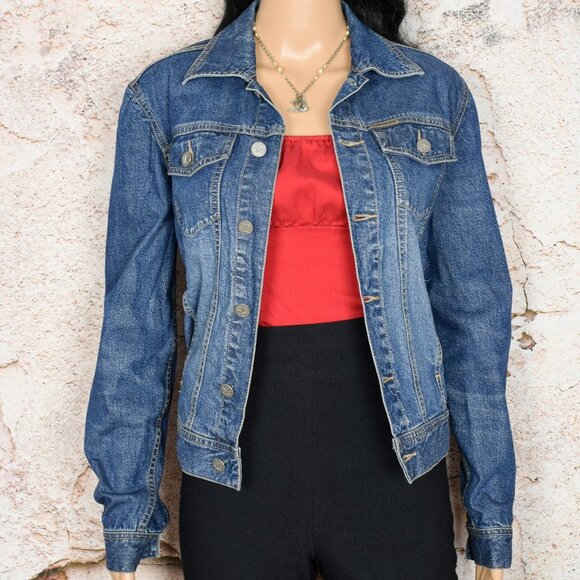 Vintage 90's Blue Denim CALVIN KLEIN JEANS Jean Jacket - S - Picture 1 of 8
